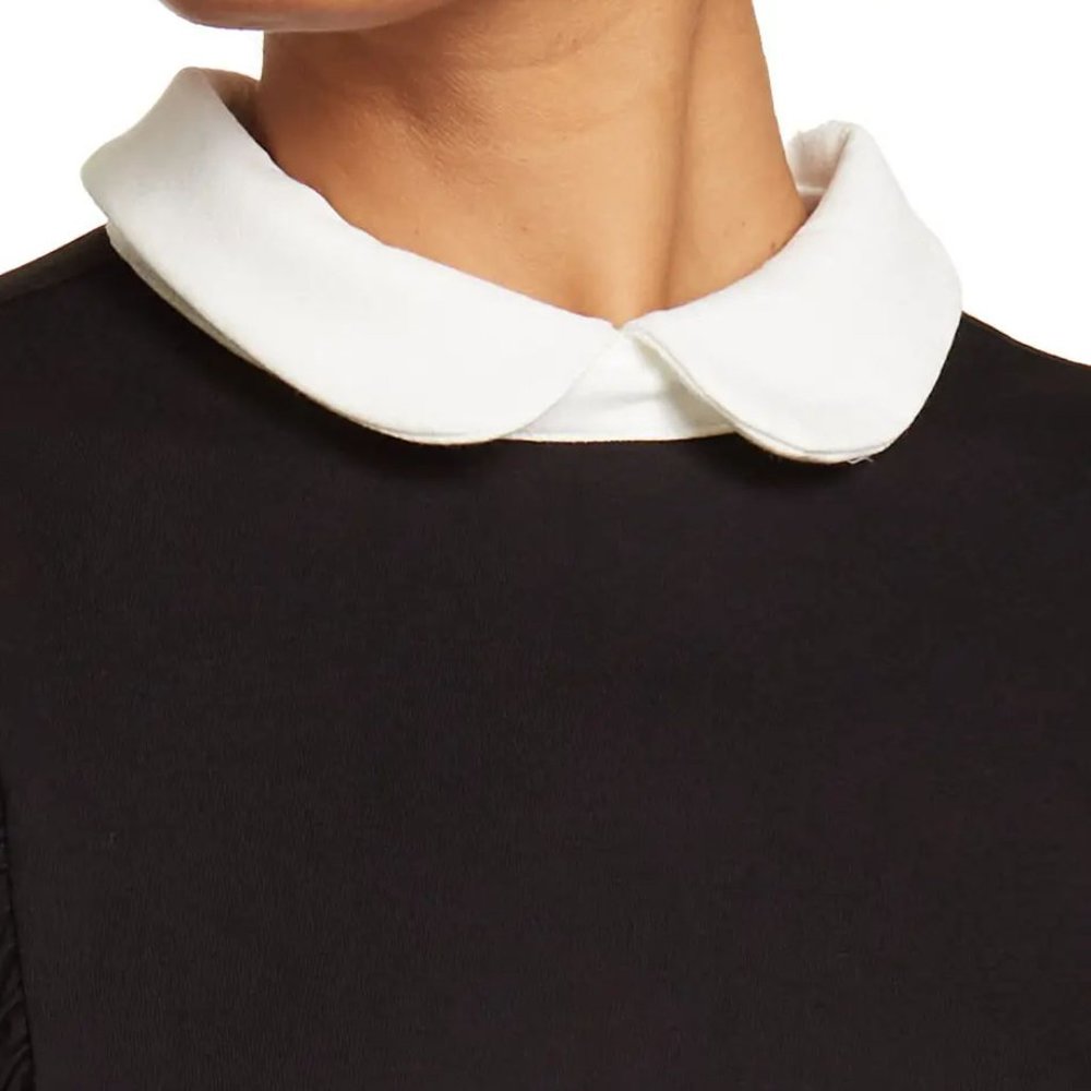 NEW CeCe Ruffle Contrast Peter Pan Collar Sleeveless Tank Blouse Top $59 Small S - Picture 8 of 12
